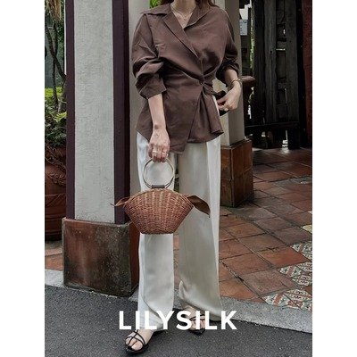 LILYSILK真丝裹身衬衫