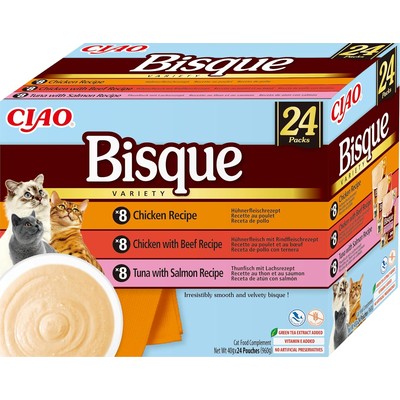 INABA 伊纳宝 Ciao Bisque 猫咪奶油浓汤湿粮零食 24包×40g