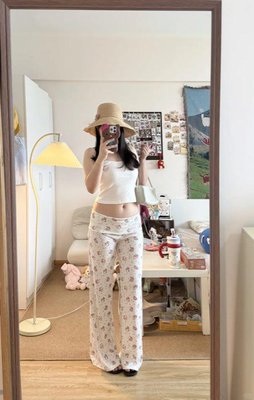 Hello Kitty吊带+印花长裤家居套装