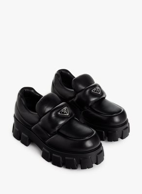 Prada 黑色绗缝皮革乐福鞋