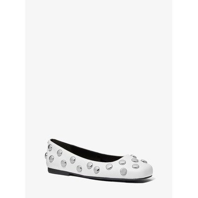 Michael Kors Matilda铆钉皮革芭蕾鞋·黑色