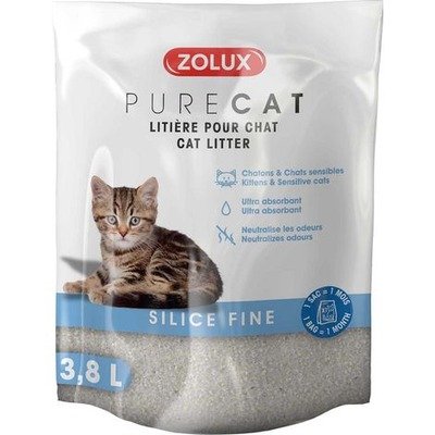 Zolux Purecat细颗粒硅晶猫砂3.8L