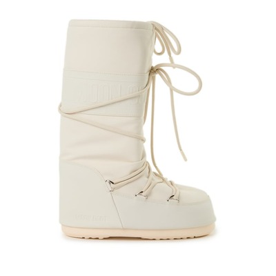 MOON BOOT MB ICON RUBBER 系带高筒靴 米色