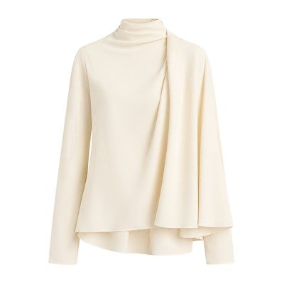 Toteme FLUID DRAPED CADY BLOUSE