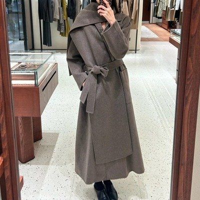 'S Max Mara双面羊毛长大衣 Mud