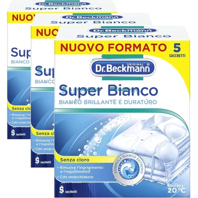 贝克曼博士 Dr. Beckmann Super Bianco 白色衣物增白剂 40g×5 袋×3 盒(共 15 袋)