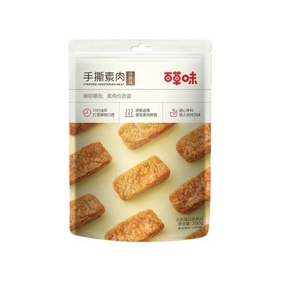 百草味烧烤味手撕素肉200g
