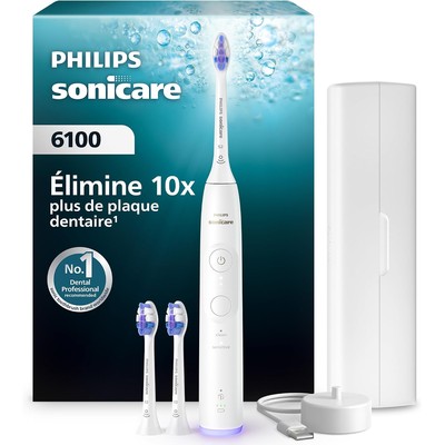 飞利浦 Sonicare 6100 声波电动牙刷 HX7400/02 白色