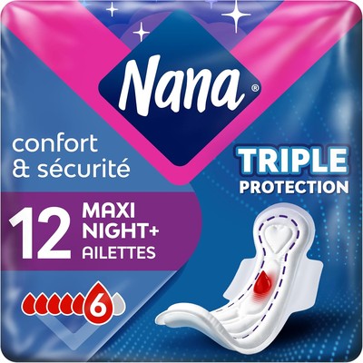 Nana Maxi Goodnight夜用卫生巾 12片带护翼