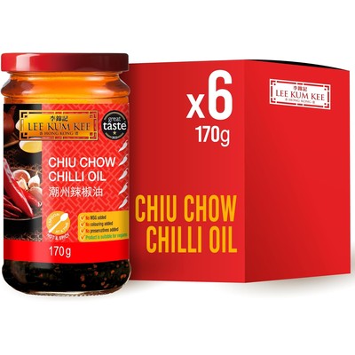 李锦记潮州辣椒油170g×6瓶£13,纯素无添加味精