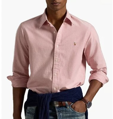polo ralph lauren粉色全棉衬衫