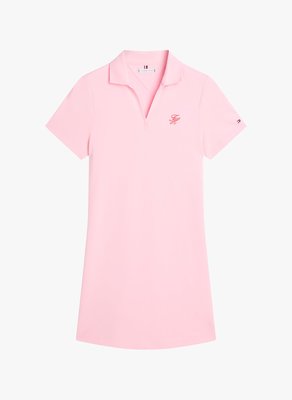 混棉短款Polo连衣裙