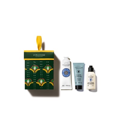 乳木果惊喜礼盒3件:沐浴霜35ml+身体霜20ml+护手霜30ml