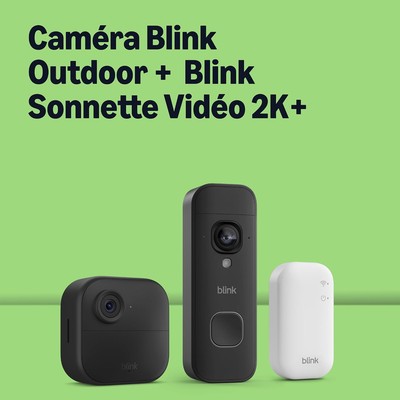 Blink Outdoor 4 无线室外摄像头 + Blink 2K+ 视频门铃 套装