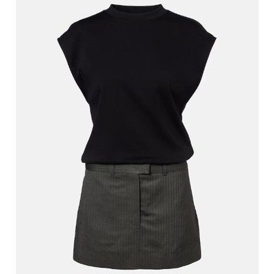 Acne Studios 黑色棉质迷你连衣裙