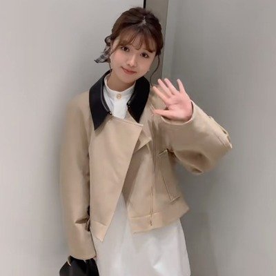 Givenchy米色短款海军外套