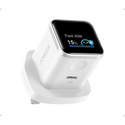 Anker 安克 Nano 45W GaN USB-C 智能显示屏快充充电器（英标）