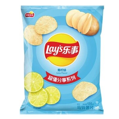 乐事青柠味薯片 135g