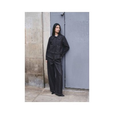Mango Outlet女款蓝色口袋牛仔夹克｜27097155｜1件