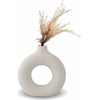 Yoyo白色陶瓷花瓶 约13.5×14cm