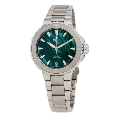 Oris Aquis Date绿盘自动女表 01 733 7770 4137-07 8 18 05P