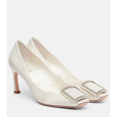 Roger Vivier Trompette 70 缎面水晶高跟鞋｜1双