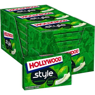Hollywood Style 无糖口香糖 叶绿素薄荷味 18盒×12片