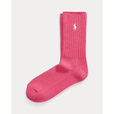 Ralph Lauren 女款亮粉色罗纹针织袜