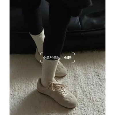 Lemaire 软皮麂皮拼接运动鞋 白色