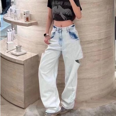 Maison Margiela 漂白镂空牛仔裤