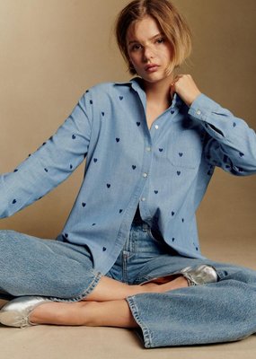 Sezane 小爱心刺绣衬衣