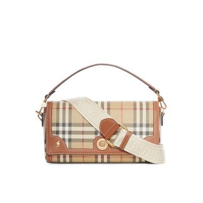 Burberry Note格纹单肩包