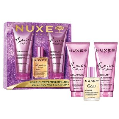 NUXE洗护礼盒3件:洗发200ml+发膜30ml+护发200ml