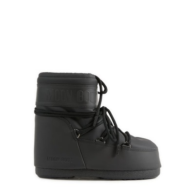 MOON BOOT MB ICON LOW RUBBER 系带踝靴 黑色