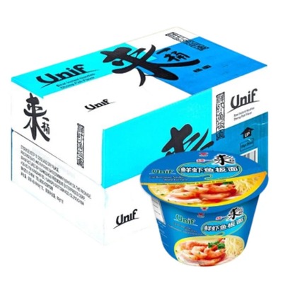 统一虾鱼味碗面 108g×12碗