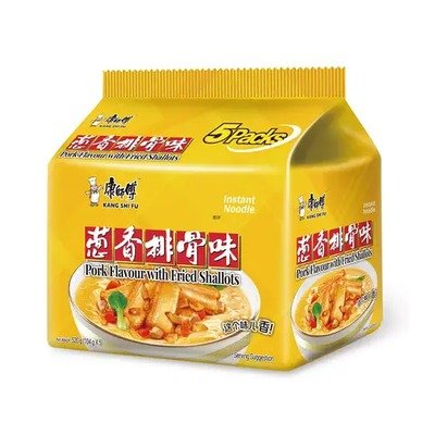 康师傅猪肉葱香方便面5包