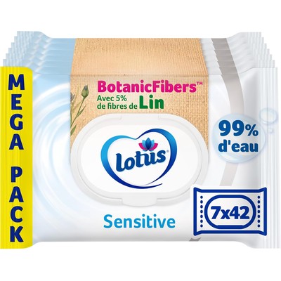 Lotus Sensitive 敏感肌湿厕纸 7 包(42 片/包)