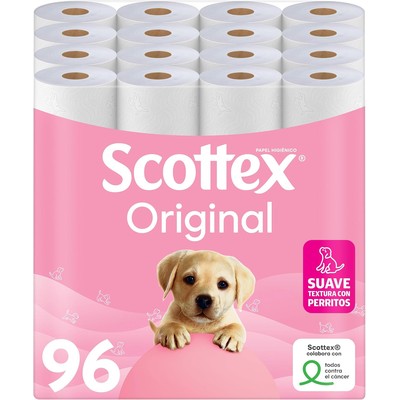 Scottex Original 双层卫生纸 96卷(6包×16卷)