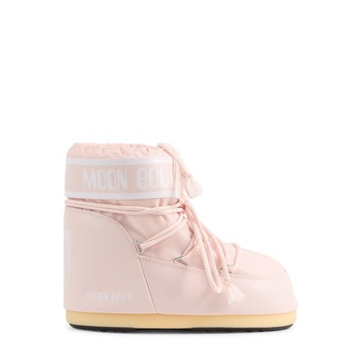 MOON BOOT MB ICON LOW 尼龙系带踝靴 粉色