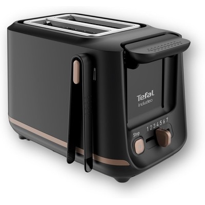 Tefal 特福 Includeo 双槽烤面包机 带磁吸取面包夹 黑色