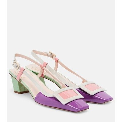 Roger Vivier Belle Vivier 漆皮露跟高跟鞋｜1双