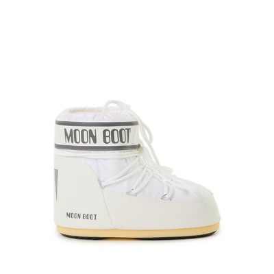 MOON BOOT MB ICON LOW 尼龙系带踝靴 白色