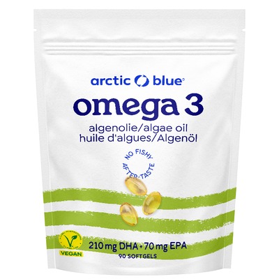 Arctic Blue Vegan Omega 3 藻油 DHA＋EPA，90 粒