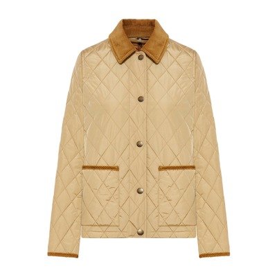 Burberry米色尼龙绗缝夹克 XS–L