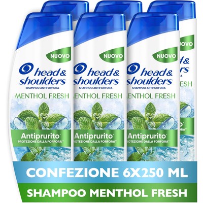 Head & Shoulders 海飞丝 薄荷清凉止痒去屑洗发水 250ml×6