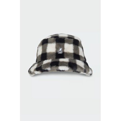 Kangol Faux Fur Bucket渔夫帽（黑白格纹）
