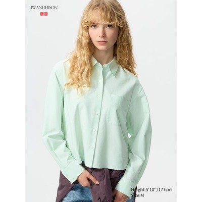JWA 女款Oxford Boxy浅绿衬衫