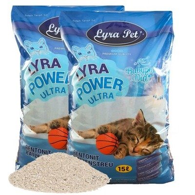 Lyra Pet膨润土猫砂2×15L