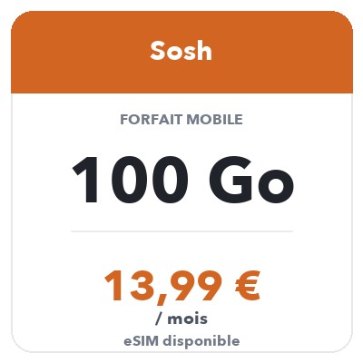 Sosh 100Go · 支持 eSIM