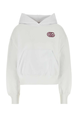 Gucci 刺绣标志连帽衫